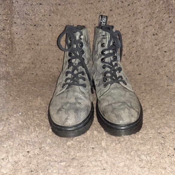 DOC/DR. MARTENS-Rare Metallic “British Camo”-Suede Uppers-Sz 37/6-Excellent - Picture 3 of 7